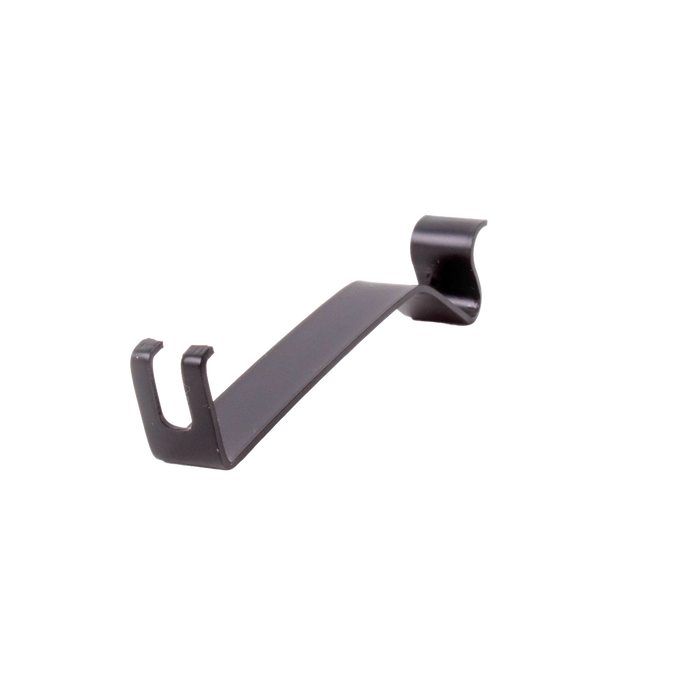 Single black steel spring mount clip crafted to fit H175 hanging lamp frames for securing 14-inch parchment shades, featured in Lamps & Lighting, Parts and Accessories, Shade Rings and Holders, Best Sellers, and Promo Eligible collections.