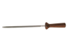 Traditional butcher steel with polished metal honing rod and smooth wooden handle, designed for maintaining sharp knives, ideal for Kitchen & Food, Food Prep, Knives, Sharpeners and Cutting Boards, Best Sellers, and Promo Eligible collections.
