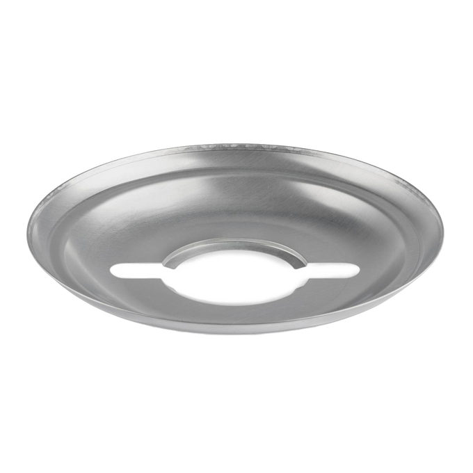 Handcrafted steel lantern reflector shade in natural finish, designed to direct light downward for glare control and protect the glass globe, featured in Lamps & Lighting, Emergency Supplies, Oil Lamps, Best Sellers, and Promo Eligible collections.