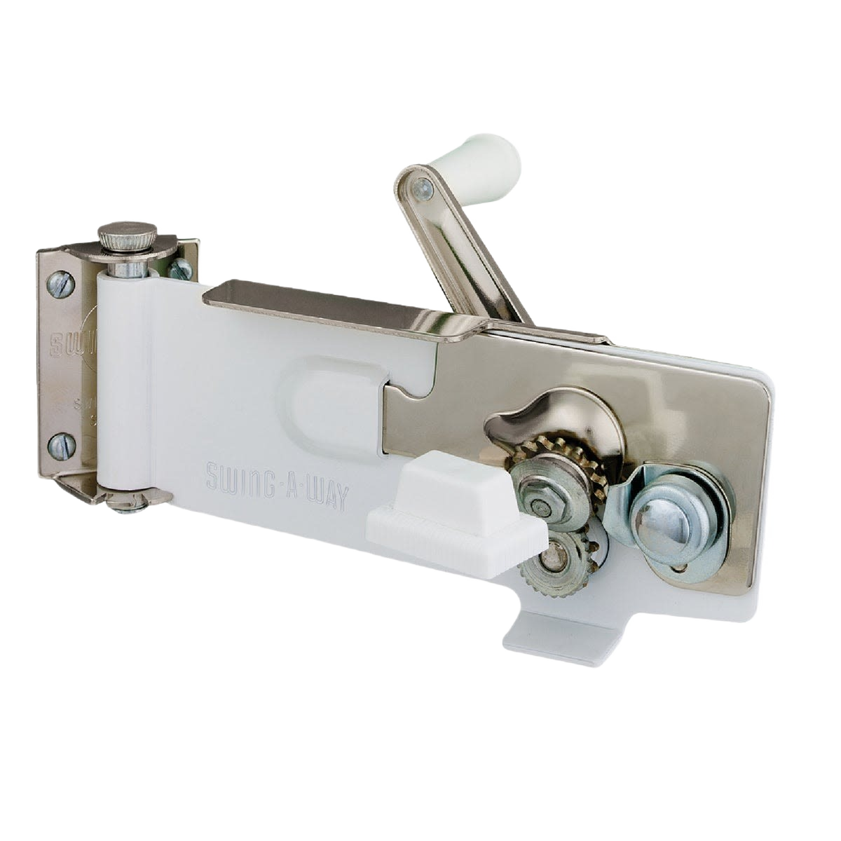 Precision-machined wall-mounted can opener with gear-driven cutters and built-in magnetic lid lifter, crafted for smooth, slip-free operation in Kitchen & Food and Best Sellers collections.