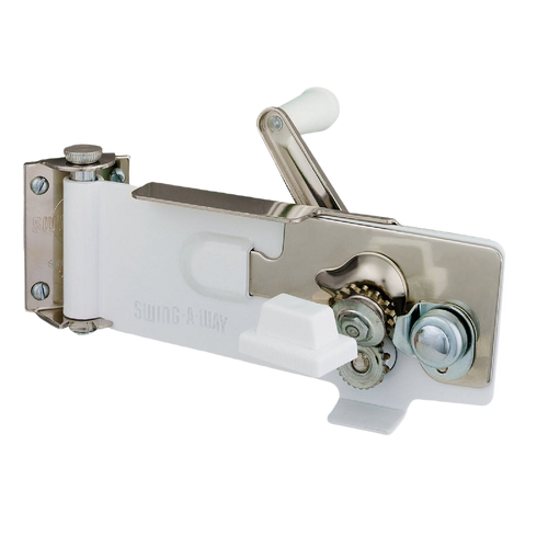 Precision-machined wall-mounted can opener with gear-driven cutters and built-in magnetic lid lifter, crafted for smooth, slip-free operation in Kitchen & Food and Best Sellers collections.