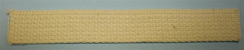 Flat braided cotton wick measuring 1 inch wide and approximately 7 inches long, handcrafted in the USA for use with large cabin olive oil lamps in Lamps & Lighting and Oil Lamps collections.