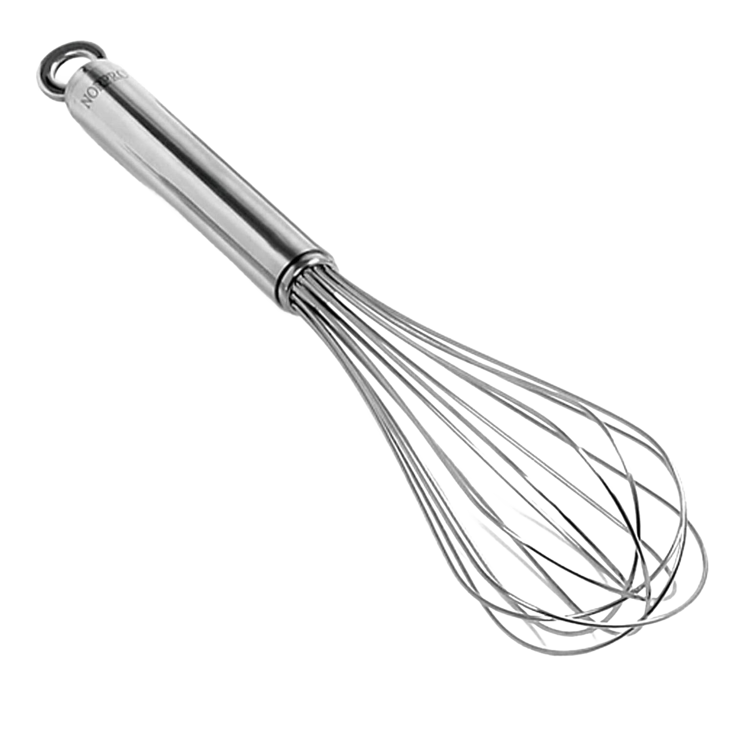 Professional-grade 11-inch balloon whisk made from polished 18/10 stainless steel, designed for Kitchen & Food, Baking Supplies, Cookware, and Kitchen Gadgets collections.