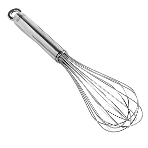 Professional-grade 11-inch balloon whisk made from polished 18/10 stainless steel, designed for Kitchen & Food, Baking Supplies, Cookware, and Kitchen Gadgets collections.