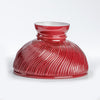 Ruby swirl glass oil lamp shade with a vibrant design that reduces glare, perfect for lamps and lighting collections, crafted to enhance classic lamp styles.