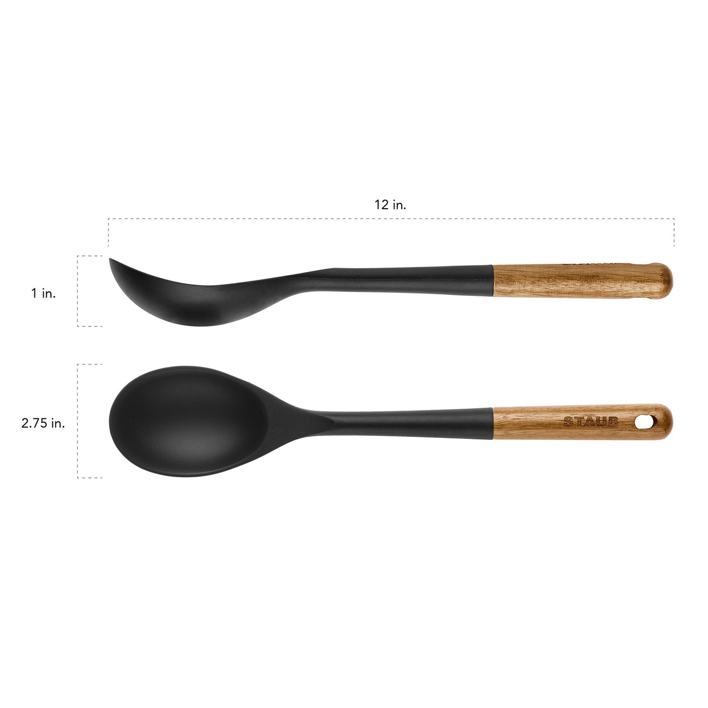 STAUB Silicone Serving Spoon with Acacia Wood Handle
