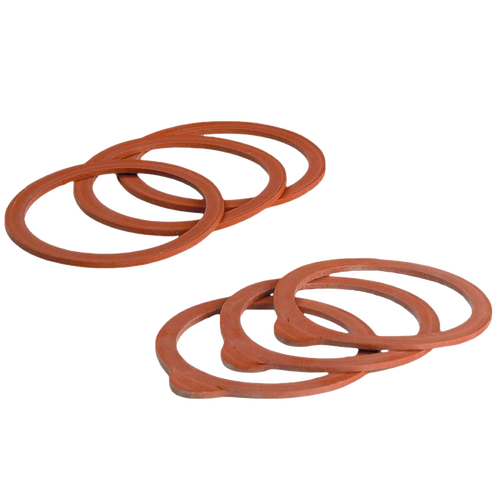 Set of natural ochre rubber sealing rings handcrafted for canning jars, ideal for Kitchen & Food, Food Preservation, and Canning accessories in a pack of 24.