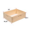 Handcrafted medium wooden bee box with joined corners and built-in handles, made in USA, ideal for beekeeping supplies and farm, garden, and tool collections.