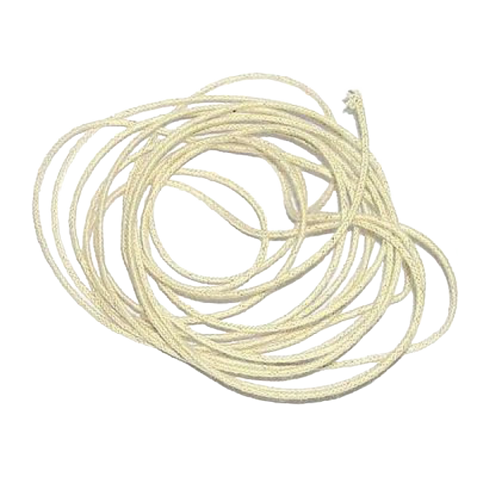 Coiled bundle of natural cotton wicking designed for small container candles under 2 inches diameter, featured in Candles and Candlemaking, Lamps & Lighting, and Candlemaking Supplies collections.