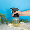 Handheld sprayer lid with black no-break plastic trigger attachment on a clear regular-mouth jar, ideal for eco-friendly home cleaning in Home & Decor, Household Helpers, USA Made collections.