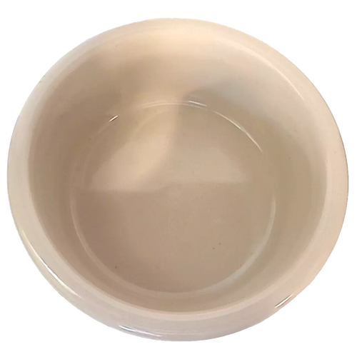 Handcrafted small stoneware pet bowl in natural stone color with glossy lead-free glaze, designed to stay upright, perfect for Home & Decor, Pet Supplies, USA Made, Best Sellers, and Promo Eligible collections.