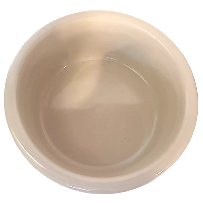 Handcrafted small stoneware pet bowl in natural stone color with glossy lead-free glaze, designed to stay upright, perfect for Home & Decor, Pet Supplies, USA Made, Best Sellers, and Promo Eligible collections.