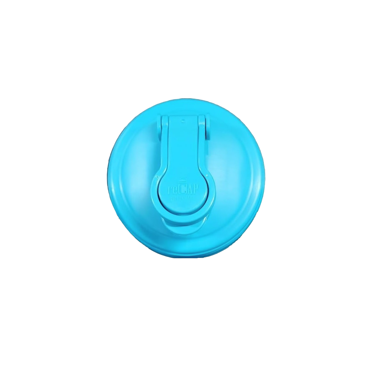Bright blue durable pour lid with a flip-top spout and carry loop, designed for regular-mouth jars, handcrafted in the USA, perfect for Kitchen Gadgets and Best Sellers collections.