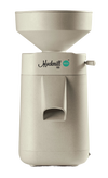 Beige electric grain mill with a large hopper and front spout, designed for effortless flour milling at home, featured in Kitchen & Food, Grain Mills, Best Sellers, Promo Eligible, and New collections.