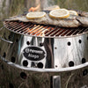 Stainless steel grilling grate with 13.4-inch diameter, handcrafted for outdoor cooking over a Petromax Atago grill, ideal for camping, backyard grilling, and Farm, Garden & Tool collections.