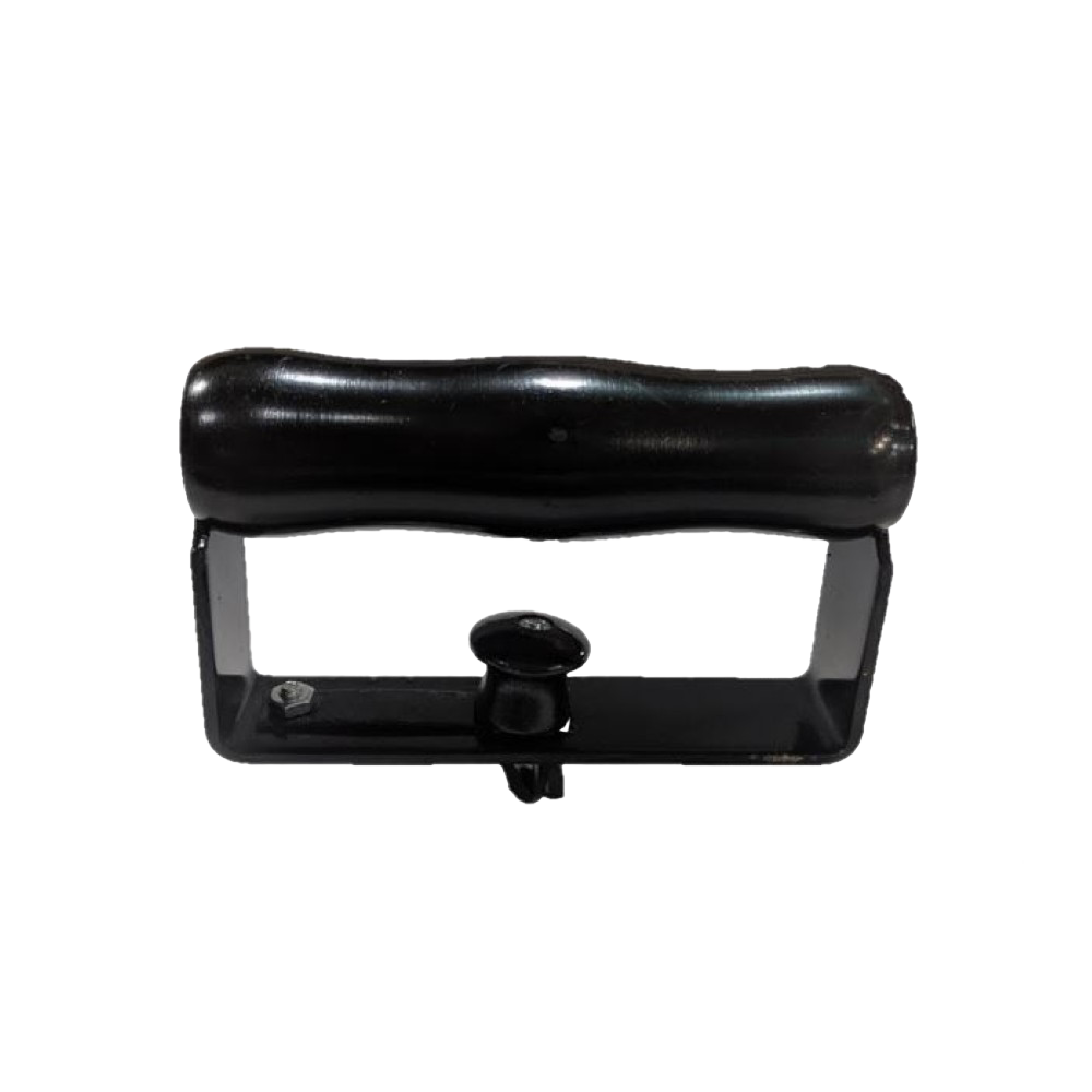 Handcrafted black wooden safety handle for non-electric sad clothes irons, made in USA, featured in Home & Decor, Laundry Supplies, and USA Made collections.