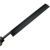 Close-up of the narrow, extra-long forged steel blade on a handcrafted DeWit Dutch Transplanter with an ash wood handle, designed for Farm, Garden & Tool and Digging and Cultivating collections.