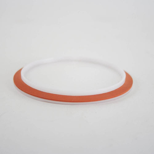 Reusable wide-mouth canning jar lid with white plastic top and orange sealing ring, made in USA, for Food Preservation, Kitchen & Food, Best Sellers, and Promo Eligible collections.