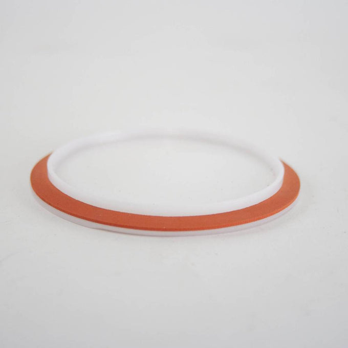 Reusable wide-mouth canning jar lid with white plastic top and orange sealing ring, made in USA, for Food Preservation, Kitchen & Food, Best Sellers, and Promo Eligible collections.