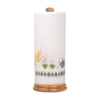 Beechwood paper towel holder with a smooth, rounded base and top knob, designed as a practical countertop helper in Home & Decor and Household Helpers collections.