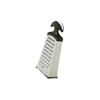Slim stainless steel box grater with razor-sharp fine, medium, and coarse sides, featuring an ergonomic handle and non-slip base, ideal for Kitchen & Food and Cooking Gadgets collections.