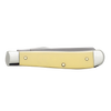 Compact traditional pocket knife featuring a smooth cream-colored handle with polished metal bolsters, crafted in the USA, ideal for Farm, Garden & Tool and Hand Tools collections.
