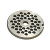 Handcrafted steel chopper plate with multiple sized holes for meat grinding, made in USA, ideal for Kitchen & Food, Specialty Equipment, Butchering Supplies, USA Made, Best Sellers, and Promo Eligible collections.