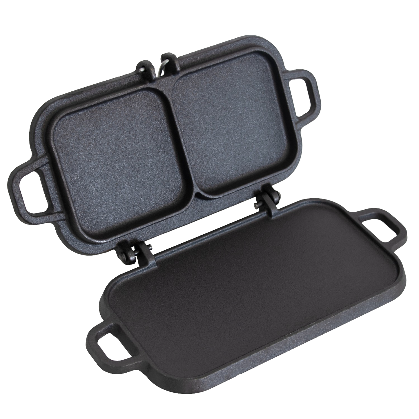 Lehman's Kitchen Compact Cast Iron Flip Griddle & Sandwich Press