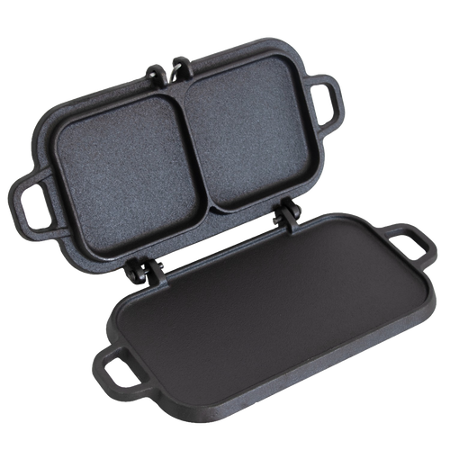 Lehman's Kitchen Compact Cast Iron Flip Griddle & Sandwich Press