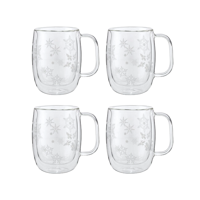 ZWILLING Sorrento 4-Piece Snowflake Coffee Mug Set