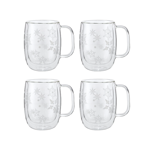 ZWILLING Sorrento 4-Piece Snowflake Coffee Mug Set
