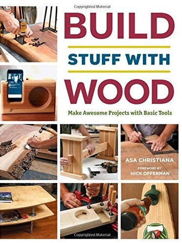 Cover of woodworking guidebook featuring hands using tools on wood projects, showcasing beginner woodworking techniques, part of Toys, Books & Games and Home and Garden How-To Books collections.
