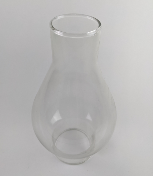 Clear handcrafted glass oil lamp chimney with a 2 7/8 inch base, designed for use in Lamps & Lighting, Parts and Accessories, and Chimneys and Globes collections.