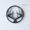 Round enamel trivet featuring a glossy antler design with built-in hanger and rubber feet to protect surfaces, ideal for Kitchen & Food, Dinnerware, Storage and Serving, Best Sellers, and Promo Eligible collections.