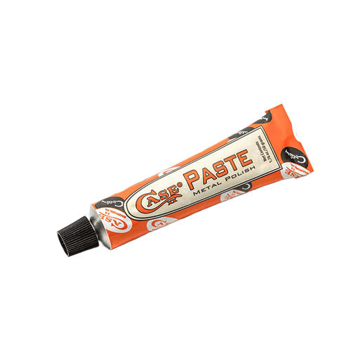 Tube of Case Polishing Paste for Knives metal polish in bright orange packaging, part of USA Made and Best Sellers collections for knife and tool maintenance.