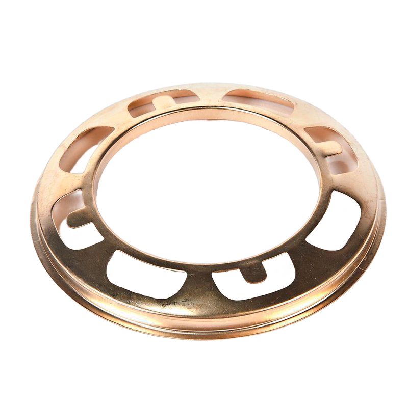 Solid brass 4-inch shade holder with multiple cutouts, designed for #2 burners in lamps, featured in Lamps & Lighting, Parts and Accessories, Shade Rings and Holders collections.