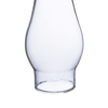Transparent glass oil lamp chimney with 1-1/2 inch base and rounded bulge, handcrafted for use in lamps and lighting, parts and accessories, chimneys and globes, best sellers, and promo eligible collections.