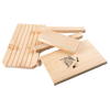 Unfinished natural wood pieces and hardware for assembling a handcrafted bat house kit, perfect for Farm, Garden & Tool, Garden Accessories, Pest Control, USA Made, Best Sellers, and Promo Eligible collections.
