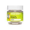 Small clear jar of Uncle Harry's natural teeth whitening pumice polish with white lid and bright green label, featured in Health & Wellness, Grooming, USA Made, and Best Sellers collections