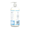 Back view of a handcrafted, USA-made nourishing cleanser bottle with pump, highlighting hypoallergenic, biodegradable formula and gentle care for face, hair, and body in Health & Wellness and Grooming collections.
