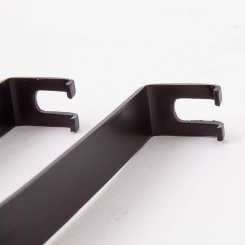 Set of three black steel spring clips designed for mounting 14-inch parchment shades on H175 hanging lamp frames, part of Lamps & Lighting, Parts and Accessories, Shade Rings and Holders collections.