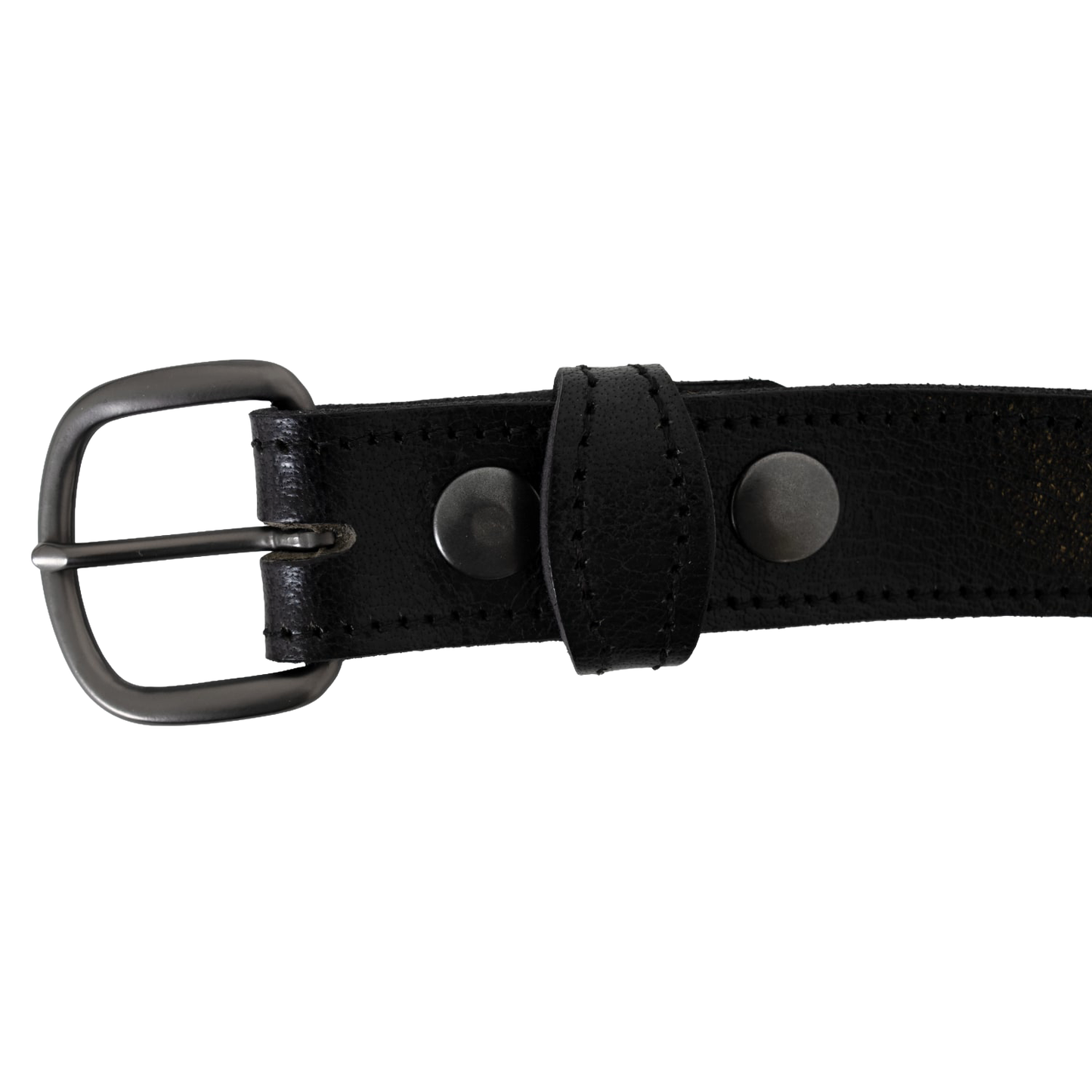 Handcrafted black leather dress belt with sturdy metal buckle and reinforced stitching, Amish made in the USA, featured in Clothing and Accessories, USA Made, Amish Made, and Best Sellers collections.