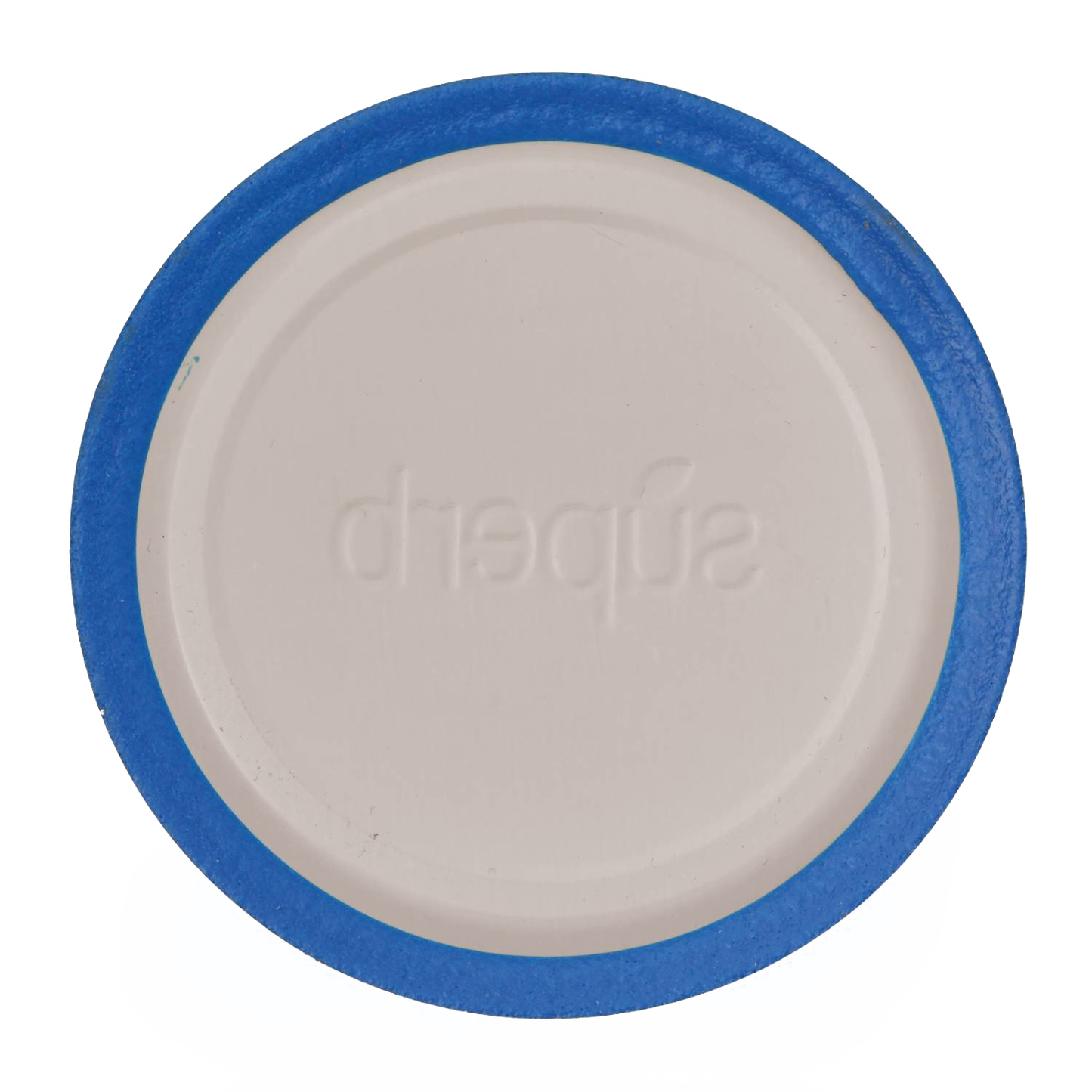 Regular-mouth canning jar lid with a blue sealing band and embossed branding, designed for reliable food preservation in Kitchen & Food and USA Made collections.