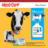 Cow head-shaped 300-piece jigsaw puzzle with a close-up black and white cow image, including fun fact poster and educational content, ideal for children’s games and puzzles collections.