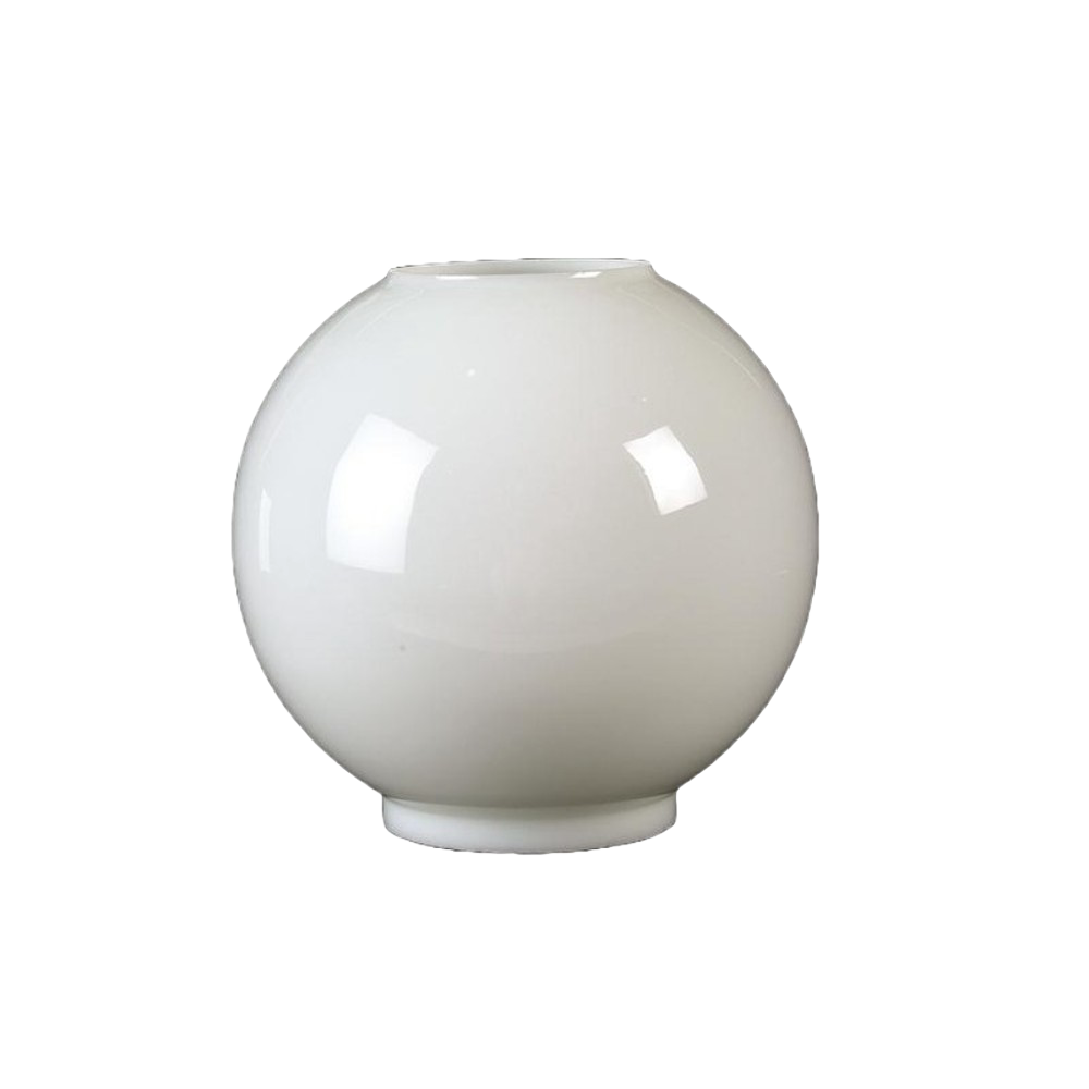 Smooth opal glass ball lamp shade with a classic round shape, designed for oil lamps; part of the Lamps & Lighting, Parts and Accessories, Lamp Shades, Best Sellers, and Promo Eligible collections.