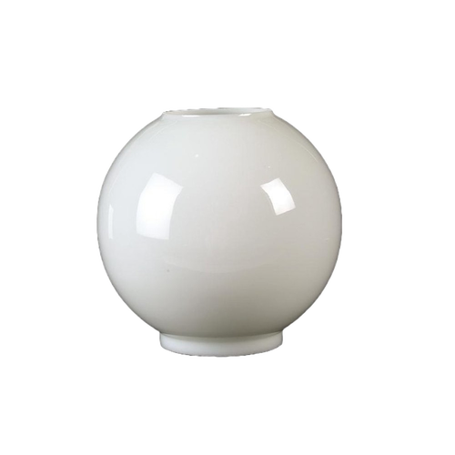 Smooth opal glass ball lamp shade with a classic round shape, designed for oil lamps; part of the Lamps & Lighting, Parts and Accessories, Lamp Shades, Best Sellers, and Promo Eligible collections.