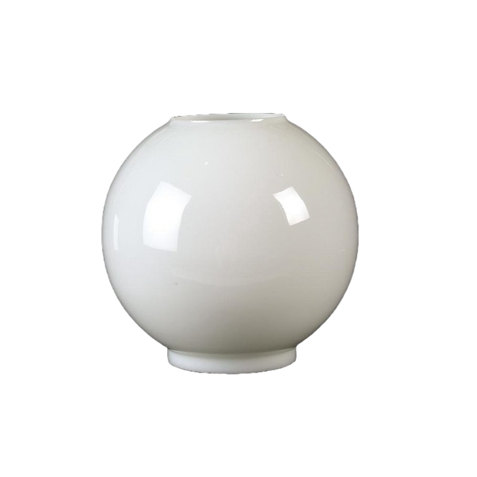 Smooth opal glass ball lamp shade with a classic round shape, designed for oil lamps; part of the Lamps & Lighting, Parts and Accessories, Lamp Shades, Best Sellers, and Promo Eligible collections.