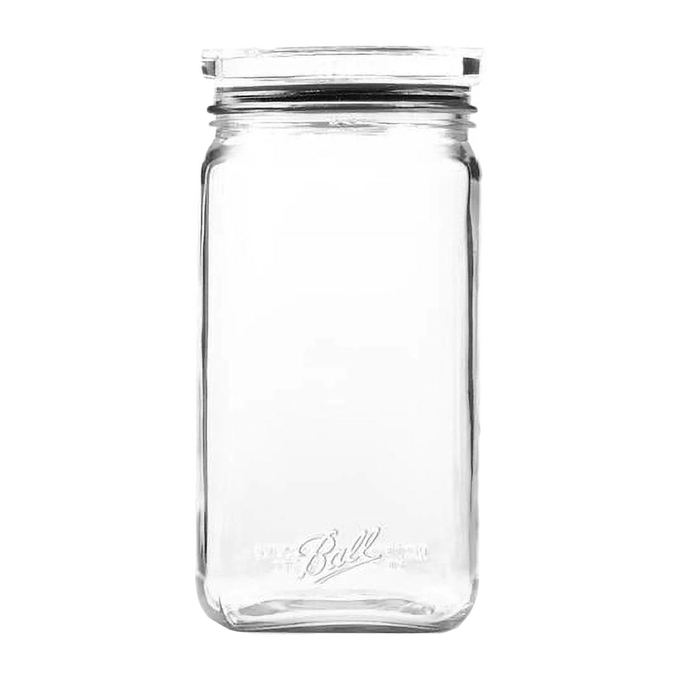 Clear glass storage jar with airtight lid and super-wide mouth opening, designed for organizing kitchens and pantries, ideal for Home & Decor, Kitchen & Food, and Storage collections.