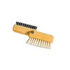 Compact cleaning brush with dual bristles and a pivoting smooth wood handle, designed for effective laptop dust removal in Home & Decor and Household Cleaning collections.