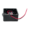 Black plastic battery adapter box with internal wiring and red and black insulated leads, designed for use in LED lighting within Lamps & Lighting, Battery, Solar, and LED collections.